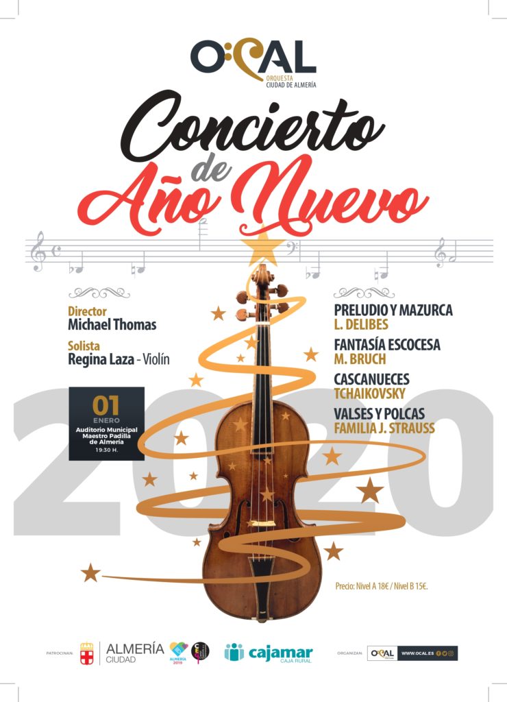 En Almería no podemos tener saltos de esquí, pero si un Concierto de Año Nuevo. Con la Orquesta Ciudad de Almería (OCAL), dirigida por Michael Thomas