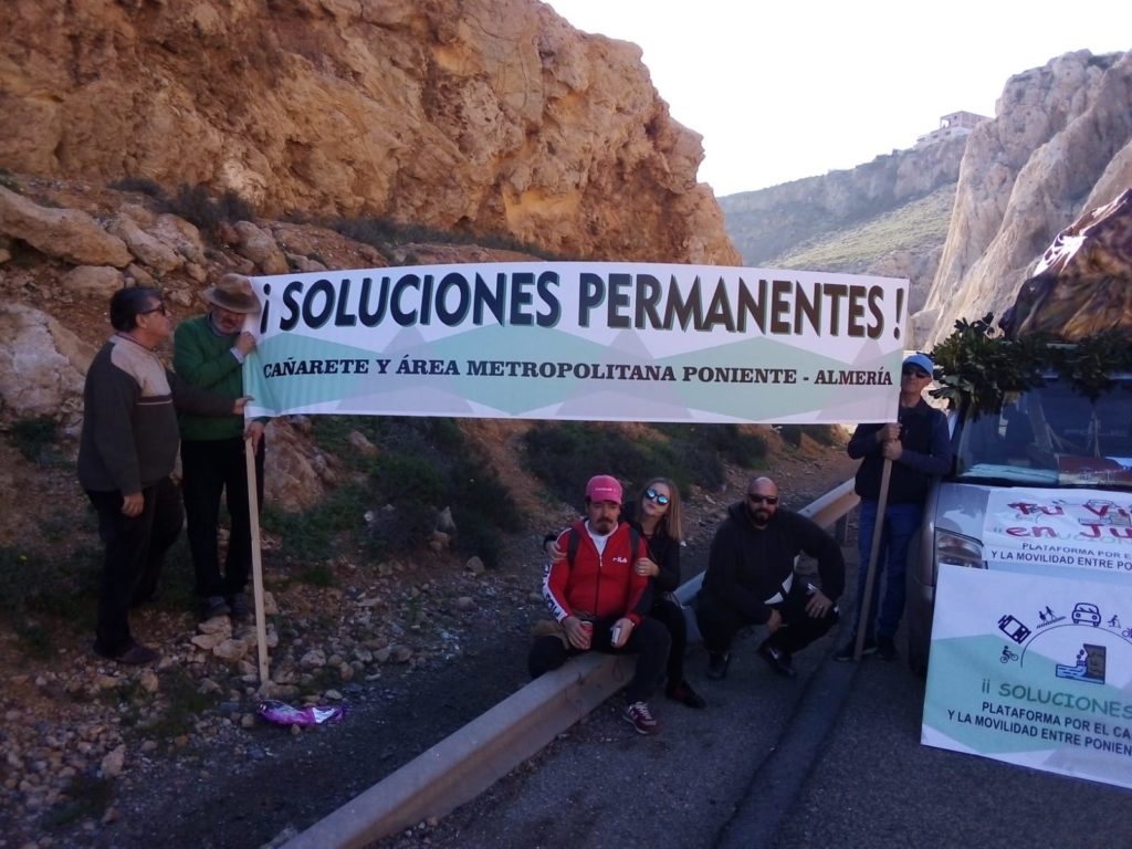 Miembros de la manifestación. 